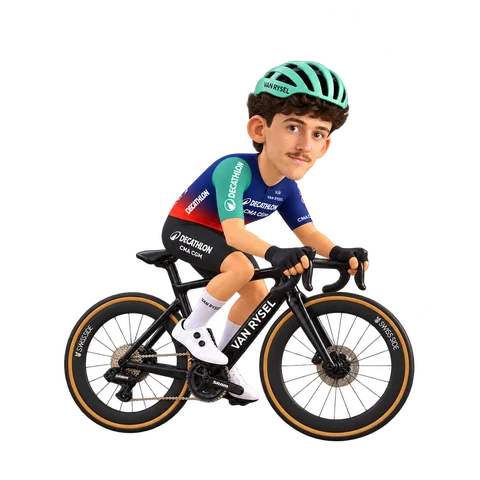 Illustration of Antoine L'hote in Decathlon CMA CGM's 2026 team kit