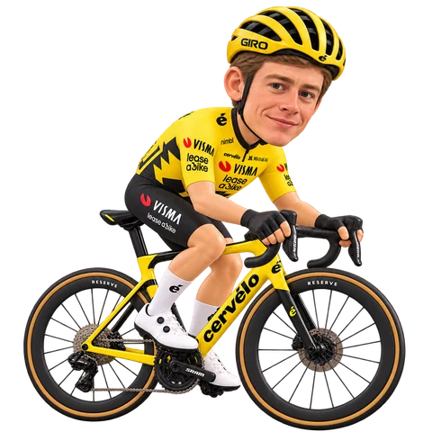 Illustration of Ben Tulett in Team Visma | Lease a Bike's 2026 team kit