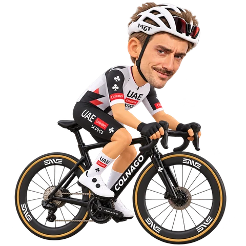 Illustration of Brandon McNulty in UAE Team Emirates-XRG's 2026 team kit