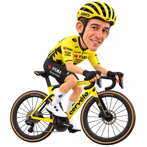 Illustration of Bruno Armirail in Team Visma | Lease a Bike's 2026 team kit