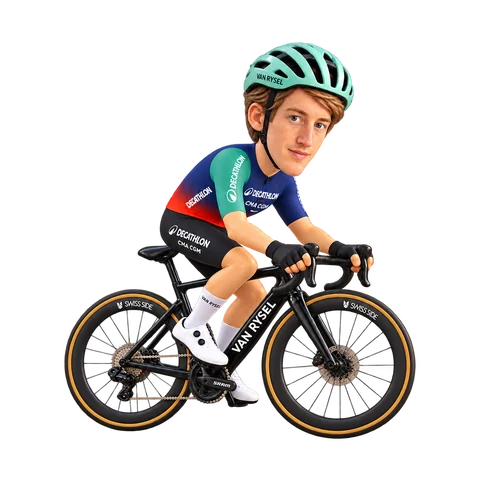 Illustration of Callum Scotson in Decathlon CMA CGM's 2026 team kit