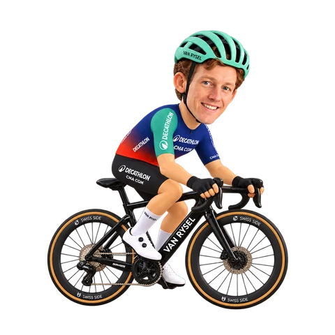 Illustration of Daan Hoole in Decathlon CMA CGM's 2026 team kit