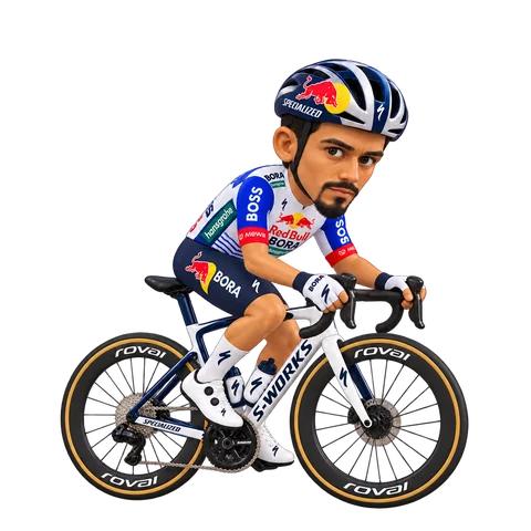 Illustration of Daniel Felipe Martínez in Red Bull–BORA–hansgrohe's 2026 team kit