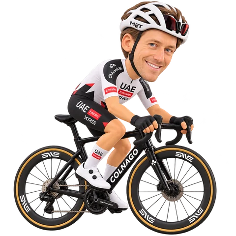 Illustration of Felix Großschartner in UAE Team Emirates-XRG's 2026 team kit