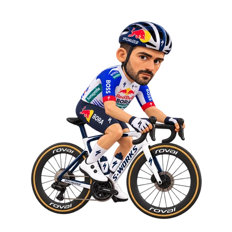 Illustration of Gianni Moscon in Red Bull–BORA–hansgrohe's 2026 team kit