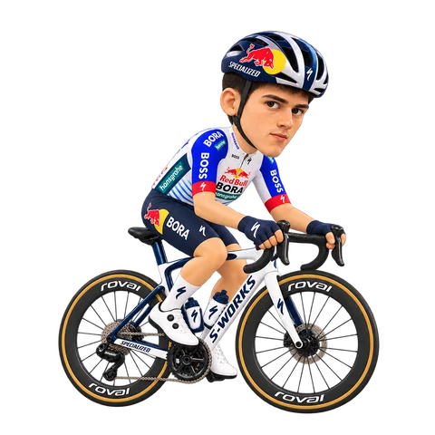 Illustration of Giovanni Aleotti in Red Bull–BORA–hansgrohe's 2026 team kit