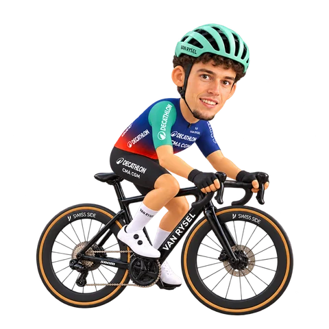 Illustration of Jordan Labrosse in Decathlon CMA CGM's 2026 team kit
