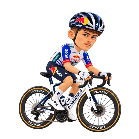 Illustration of Luke Tuckwell in Red Bull–BORA–hansgrohe's 2026 team kit