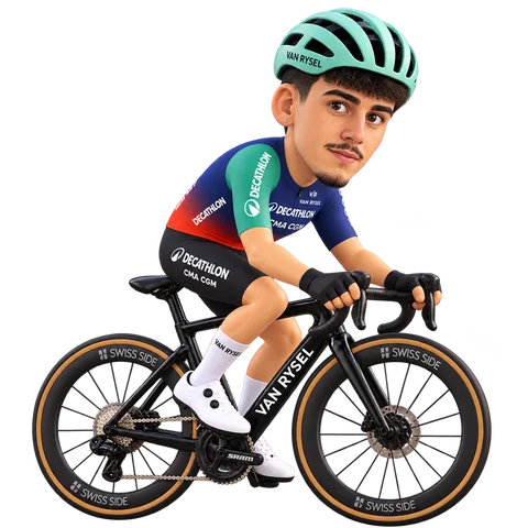 Illustration of Noa Isidore in Decathlon CMA CGM's 2026 team kit