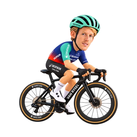 Illustration of Sander de Pestel in Decathlon CMA CGM's 2026 team kit