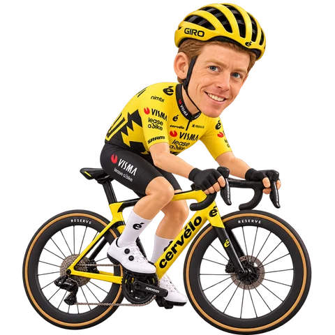 Illustration of Steven Kruijswijk in Team Visma | Lease a Bike's 2026 team kit