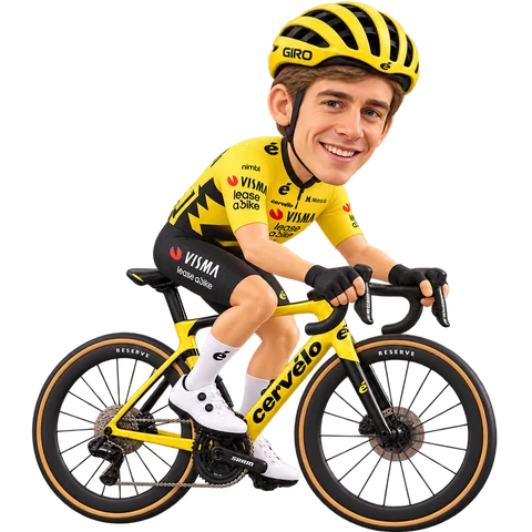 Illustration of Tijmen Graat in Team Visma | Lease a Bike's 2026 team kit