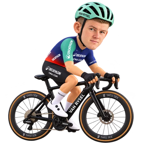 Illustration of Tord Gudmestad in Decathlon CMA CGM's 2026 team kit