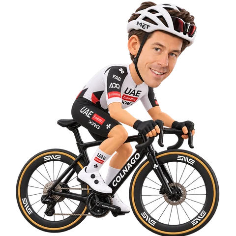 Illustration of Vegard Stake Laengen in UAE Team Emirates-XRG's 2026 team kit